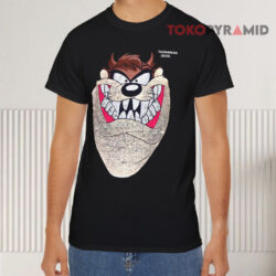 Vintage 1993 Taz The Tasmanian Devil Big Face Black T shirt