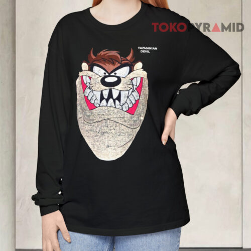 Vintage 1993 Taz The Tasmanian Devil Big Face Long sleeved