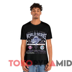 Vintage 1993 World Series Philadelphia Vs Toronto T shirt Black T shirt