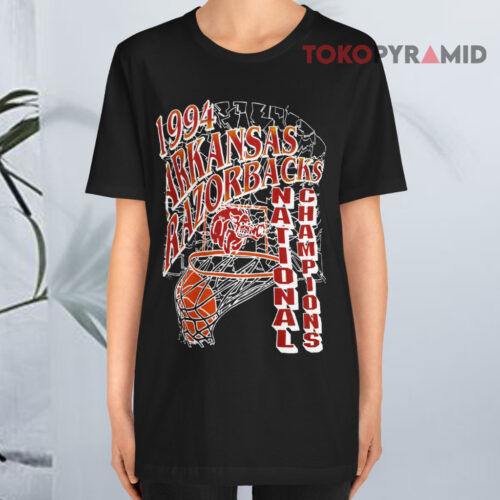 Vintage 1994 Arkansas Razorbacks National Champions Black T shirt