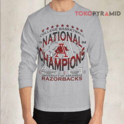 Vintage 1994 College Basketball National Champions University Of Arkansas Razorbacks Long sleeved