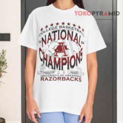 Vintage 1994 College Basketball National Champions University Of Arkansas Razorbacks White T shirt
