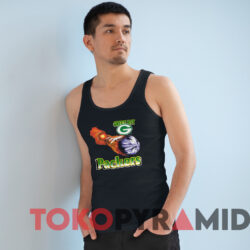 Vintage 1994 Green Bay Packers Fireball T shirt Black TankTop