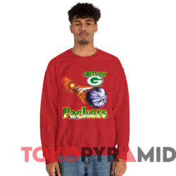 Vintage 1994 Green Bay Packers Fireball T shirt Red Sweatshirt