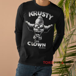 Vintage 1994 Krusty Clown Bart Homer Simpsons Shirt 4 Vintage 1994 Krusty Clown Bart Homer Simpsons Black Long sleeved