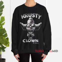Vintage 1994 Krusty Clown Bart Homer Simpsons Shirt 3 Vintage 1994 Krusty Clown Bart Homer Simpsons Black Sweatshirt