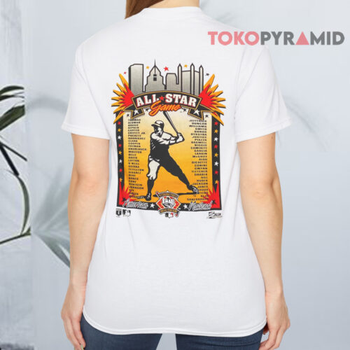 Vintage 1994 MLB All Star Game Pittsburgh Pirates Salem Caricature Shirt BAck Vintage 1994 MLB All Star Game Pittsburgh Pirates Salem Caricature Shirt BAck