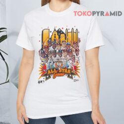 Vintage 1994 MLB All Star Game Pittsburgh Pirates Caricature Shirt 3 Vintage 1994 MLB All Star Game Pittsburgh Pirates Salem Caricature Shirt Front