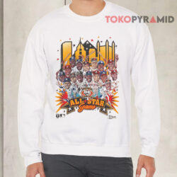 Vintage 1994 MLB All Star Game Pittsburgh Pirates Salem Caricature Sweatshirt Front
