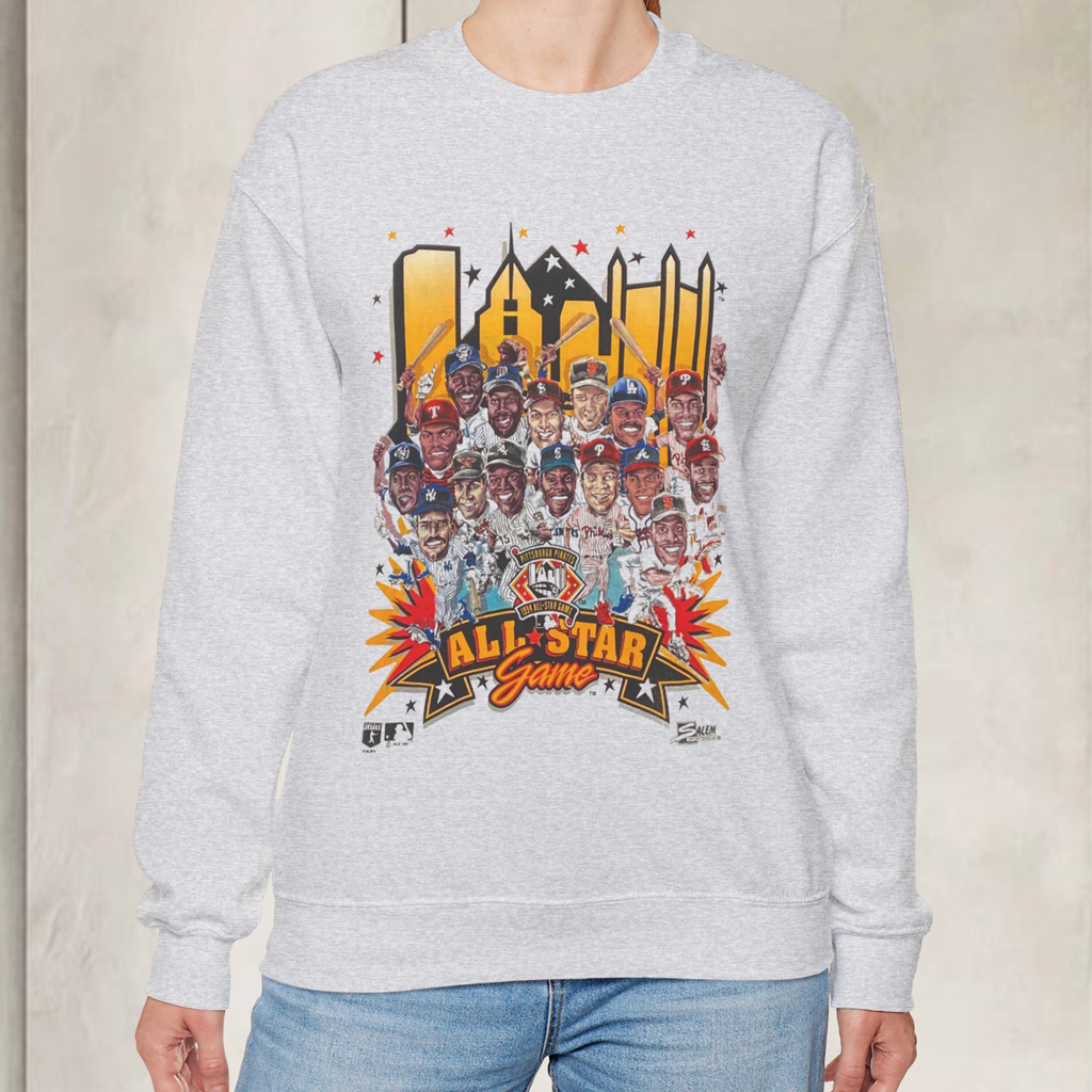 Vintage 1994 MLB All Star Game Pittsburgh Pirates Salem Caricature Sweatshirt Vintage 1994 MLB All Star Game Pittsburgh Pirates Salem Caricature Sweatshirt