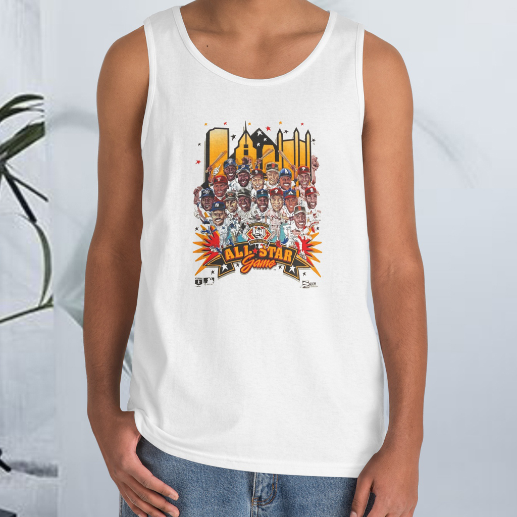 Vintage 1994 MLB All Star Game Pittsburgh Pirates Salem Caricature Tank Top Vintage 1994 MLB All Star Game Pittsburgh Pirates Salem Caricature Tank Top