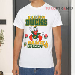 Vintage 1994 Oregon Ducks Gang Green Donald Duck Rose Bowl White T shirt