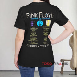 Vintage 1994 Pink Floyd Division Bell European Tour Black T shirt Back