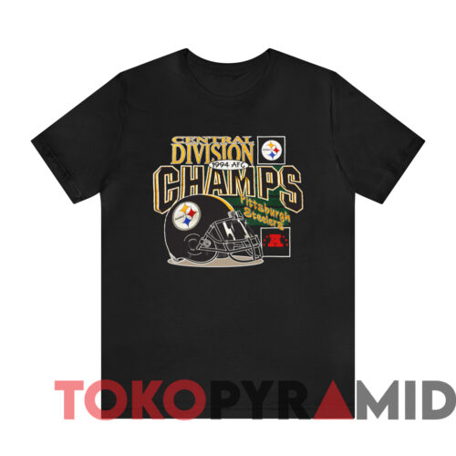 Vintage 1994 Pittsburgh Steelers Afc Central Division Champs T shirt Black T shirt