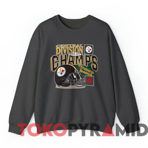 Vintage 1994 Pittsburgh Steelers Afc Central Division Champs T shirt Dark Heather Sweatshirt