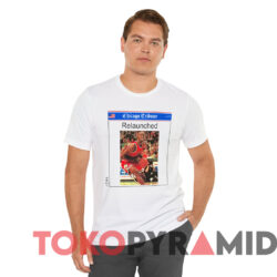 Vintage 1995 Chicago Tribune Michael Jordan Relaunched T shirt White T shirt