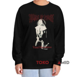 Vintage 1995 Cradle Of Filth Vestal Masturbation Black Long sleeved
