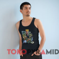 Vintage 1995 Green Bay Packers Cheesehead Nfl Football T shirt Black TankTop