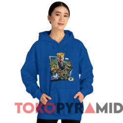 Vintage 1995 Green Bay Packers Cheesehead Nfl Football T shirt Blue Hoodie