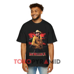 Vintage 1995 Hank Williams Jr Tour Black T shirt Front