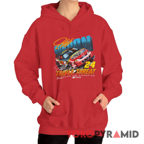Vintage 1995 Jeff Gordon Triple Threat T shirt Nascar Winston Cup Champion Hoodie