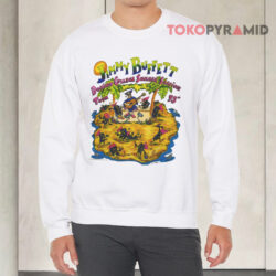 Vintage 1995 Jimmy Buffett Domino College Summer Session Tour Shirt 3 Vintage 1995 Jimmy Buffett Domino College Summer Session Tour Sweatshirt Front