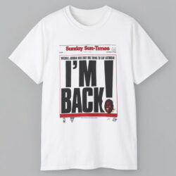 Vintage 1995 Michael Jordan I'm Back Chicago Sun times T shirt