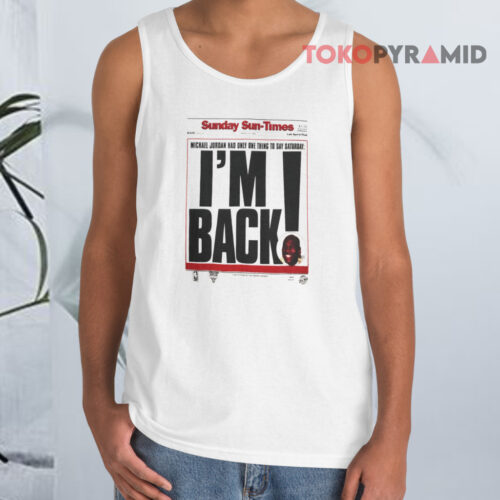 Vintage 1995 Michael Jordan I'm Back Chicago Sun times Tank Top