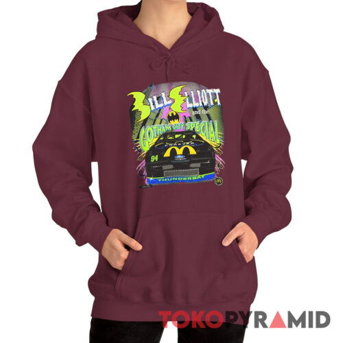 Vintage 1995 Nascar Bill Elliott Batman Tee McDonald's Racing Hoodie