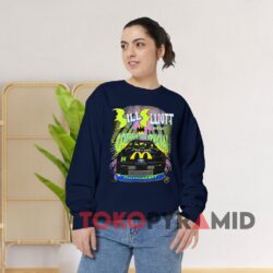 Vintage 1995 Nascar Bill Elliott Batman Tee McDonald's Racing Navy Sweatshirt