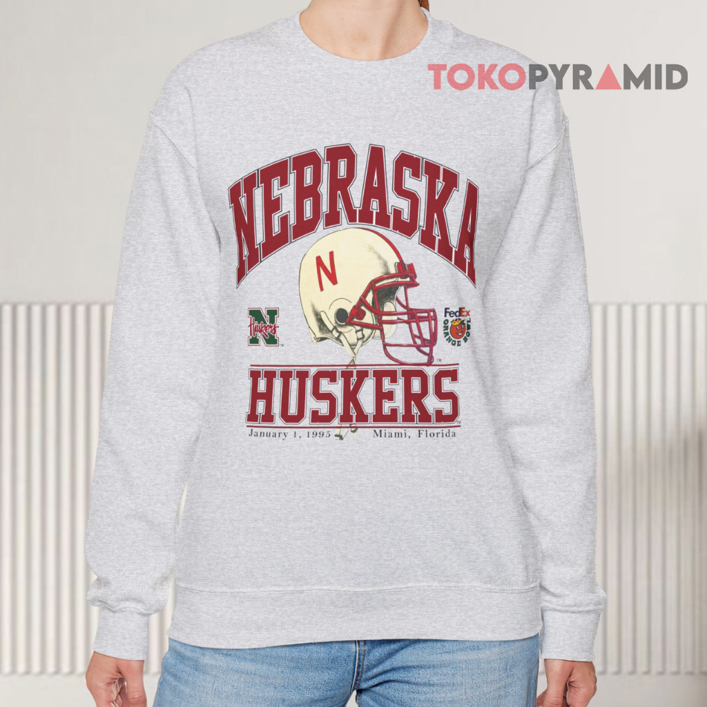 Vintage 1995 Orange Bowl Nebraska Cornhuskers Grey Sweatshirt Vintage 1995 Orange Bowl Nebraska Cornhuskers Grey Sweatshirt