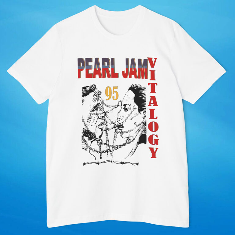 Pearl Jam Cracker 1995 T-shirt Tシャツ Pearl Jam WORLD TOUR 1995 T-Shirt, Vintage, White, Slightly
