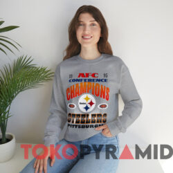 Vintage 1995 Pittsburgh Steelers AFC Conference Champions T Shirt 2 Vintage 1995 Pittsburgh Steelers Afc Conference Champions T Shirt Grey Sweatshirt
