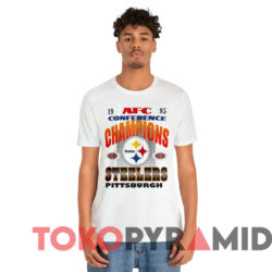 Vintage 1995 Pittsburgh Steelers Afc Conference Champions T Shirt White T shirt