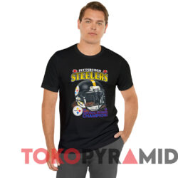 Vintage 1995 Pittsburgh Steelers Central Division Champions T shirt Black T shirt