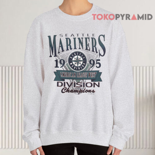 Vintage 1995 Seattle Mariners American League West Division Champions Grey Sweatshirt Vintage 1995 Seattle Mariners American League West Division Champions Grey Sweatshirt