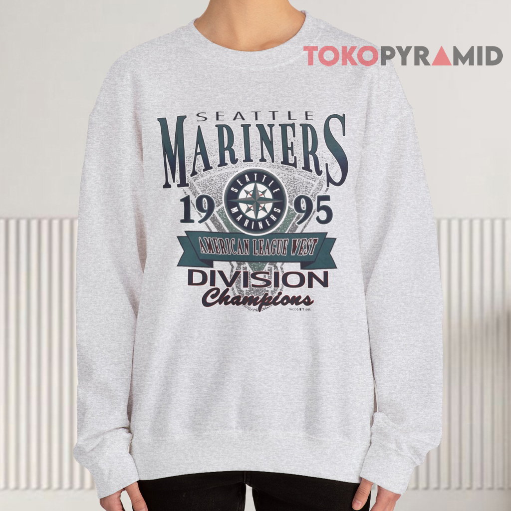 Vintage 1995 Seattle Mariners American League West Division Champions Grey Sweatshirt Vintage 1995 Seattle Mariners American League West Division Champions Grey Sweatshirt