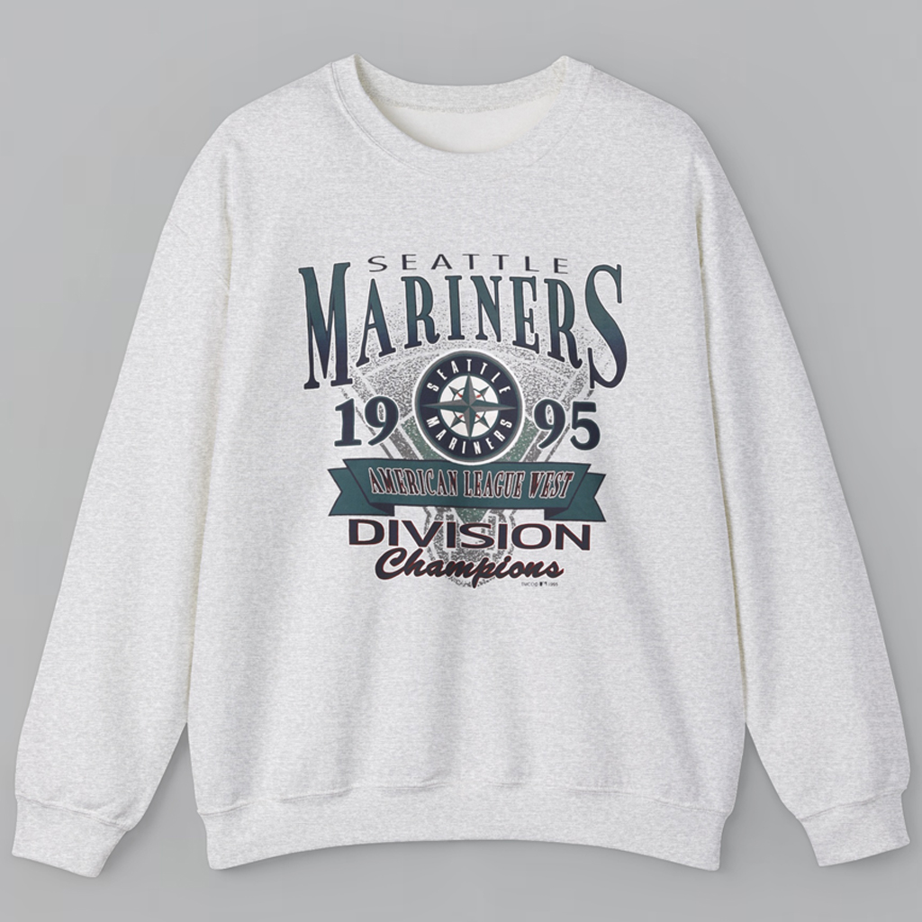 Vintage 1995 Seattle Mariners American League West Division Champions Sweatshirt Vintage 1995 Seattle Mariners American League West Division Champions Sweatshirt