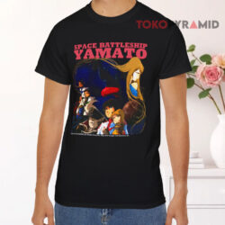 Vintage 1995 Space Battleship Yamato Anime Shirt 4 Vintage 1995 Space Battleship Yamato Anime Black T shirt