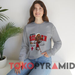 Vintage 1996 Chicago Bulls Dennis Rodman Caricature T-shirt 2 Vintage 1996 Chicago Bulls Dennis Rodman Caricature T shirt Grey Sweatshirt
