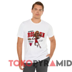 Vintage 1996 Chicago Bulls Dennis Rodman Caricature T shirt White T shirt
