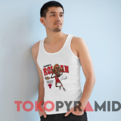 Vintage 1996 Chicago Bulls Dennis Rodman Caricature T-shirt 4 Vintage 1996 Chicago Bulls Dennis Rodman Caricature T shirt White TankTop