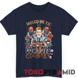 Vintage 1996 Dallas Cowboys Caricature Cowboys Country Rare Tee