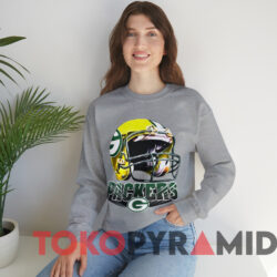 Vintage 1996 Green Bay Packers Helmet T shirt Grey Sweatshirt