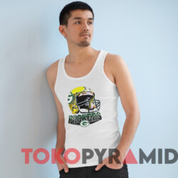 Vintage 1996 Green Bay Packers Helmet T shirt White TankTop