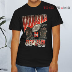 Vintage 1996 Nebraska Huskers Back To Back National Champions Black T shirt