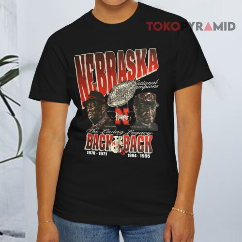 Vintage 1996 Nebraska Huskers Back To Back National Champions Black T shirt Vintage 1996 Nebraska Huskers Back To Back National Champions Black T shirt