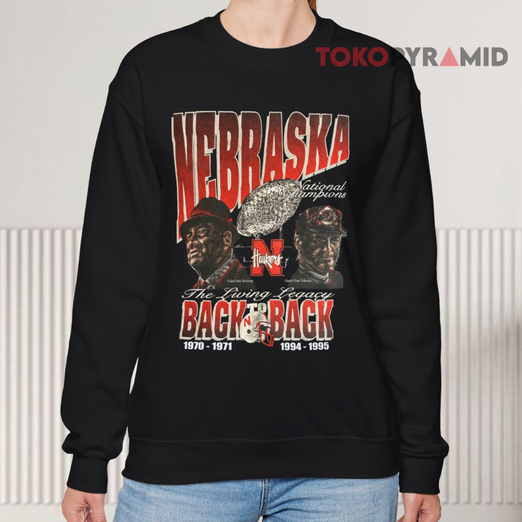 Vintage 1996 Nebraska Huskers Back To Back National Champions Sweatshirt Vintage 1996 Nebraska Huskers Back To Back National Champions Sweatshirt