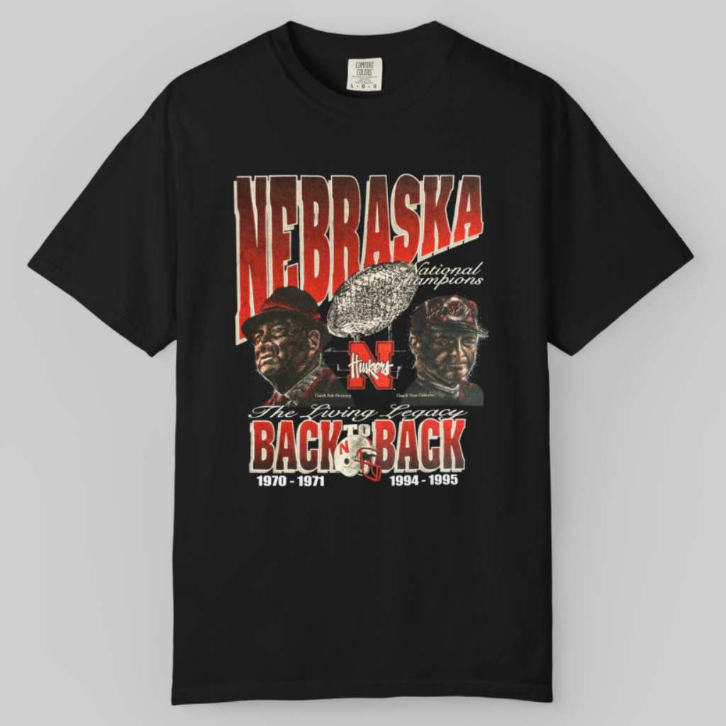 Vintage 1996 Nebraska Huskers Back To Back National Champions T shirt Vintage 1996 Nebraska Huskers Back To Back National Champions T shirt
