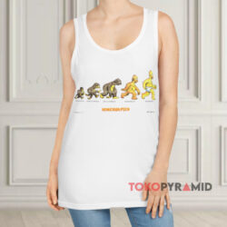 Vintage 1996 Simpsons Homersapien Evolution Shirt 3 Vintage 1996 Simpsons Homersapien Evolution White Tank Top